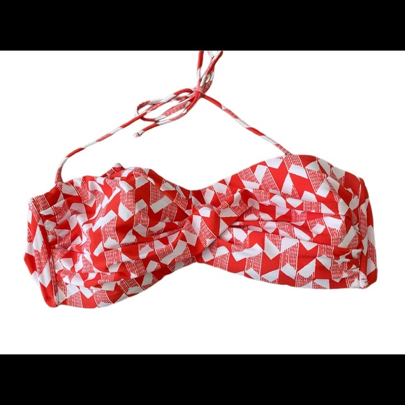 Like new coral strapless bikini M/L - Picture 2 of 7